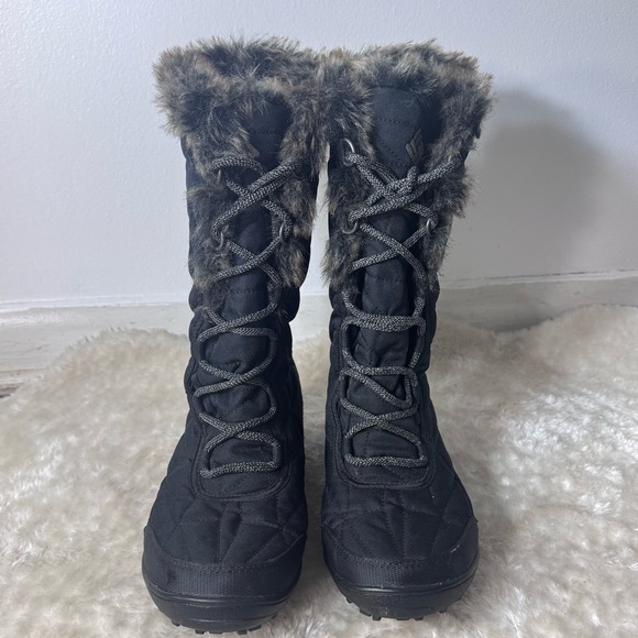 Columbia Minx Mid 3 Waterproof Omni grip black Snow Winter Boot Women's Shoe 8 - Picture 3 of 15